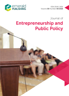 Cover of Journal of Entrepreneurship and Public Policy