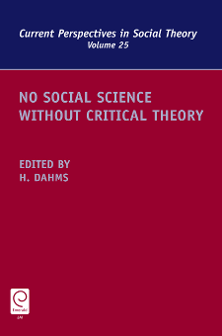 Cover of No Social Science without Critical Theory