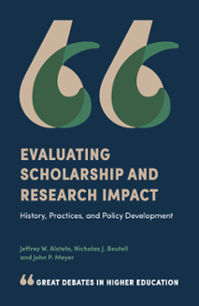 Cover of Evaluating Scholarship and Research Impact
