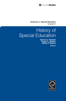 Cover of History of Special Education