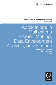 Cover of Applications in Multicriteria Decision Making, Data Envelopment Analysis, and Finance