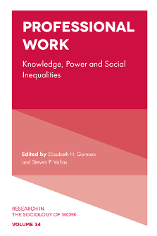 Cover of Professional Work: Knowledge, Power and Social Inequalities