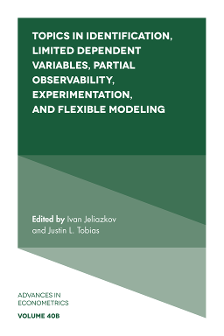 Cover of Topics in Identification, Limited Dependent Variables, Partial Observability, Experimentation, and Flexible Modeling: Part B