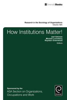 Cover of How Institutions Matter!