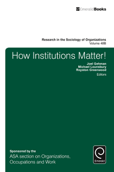 Cover of How Institutions Matter!