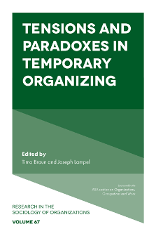 Cover of Tensions and paradoxes in temporary organizing