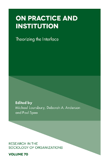 Cover of On Practice and Institution: Theorizing the Interface