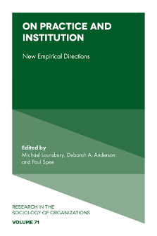 Cover of On Practice and Institution: New Empirical Directions