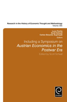Cover of Including a Symposium on Austrian Economics in the Postwar Era