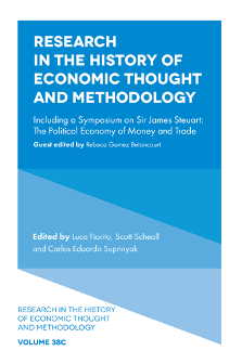 Cover of Research in the History of Economic Thought and Methodology: Including a Symposium on Sir James Steuart: The Political Economy of Money and Trade
