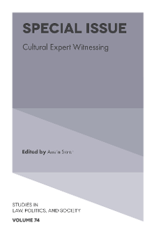 Cover of Special Issue: Cultural Expert Witnessing