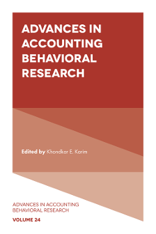 Cover of Advances in Accounting Behavioral Research