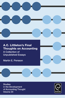 Cover of A. C. Littleton’s Final Thoughts on Accounting: A Collection of Unpublished Essays