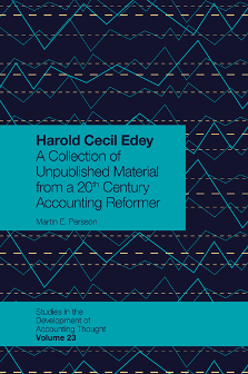Cover of Harold Cecil Edey: A Collection of Unpublished Material from a 20th Century Accounting Reformer