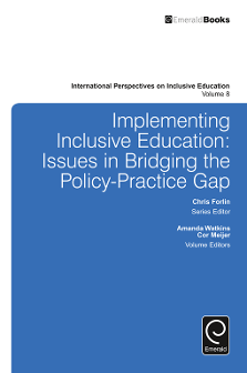 Cover of Implementing Inclusive Education: Issues in Bridging the Policy-Practice Gap