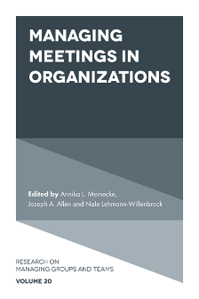 Cover of Managing Meetings in Organizations