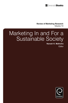 Cover of Marketing in and for a Sustainable Society