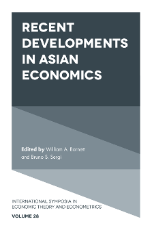 Cover of Recent Developments in Asian Economics International Symposia in Economic Theory and Econometrics