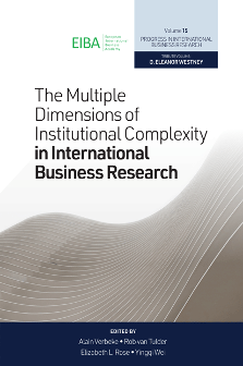 Cover of The Multiple Dimensions of Institutional Complexity in International Business Research