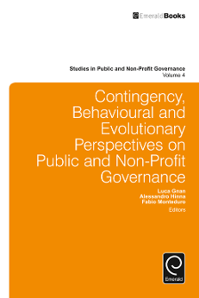 Cover of Contingency, Behavioural and Evolutionary Perspectives on Public and Nonprofit Governance