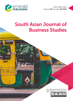 Cover of South Asian Journal of Business Studies