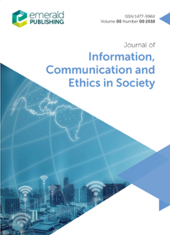 Cover of Journal of Information, Communication and Ethics in Society