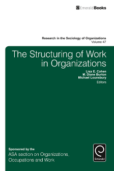 Cover of The Structuring of Work in Organizations