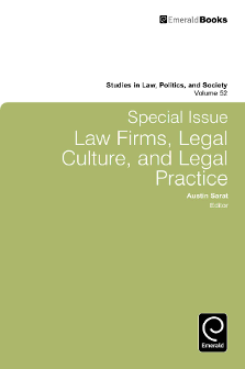Cover of Special Issue Law Firms, Legal Culture, and Legal Practice