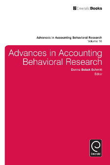 Cover of Advances in Accounting Behavioral Research