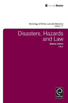 Cover of Disasters, Hazards and Law