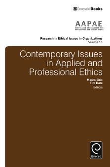 Cover of Contemporary Issues in Applied and Professional Ethics