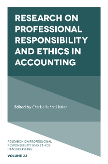 Cover of Research on Professional Responsibility and Ethics in Accounting