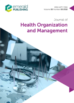 Cover of Journal of Health Organization and Management