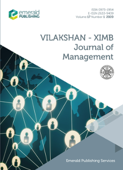 Cover of Vilakshan - XIMB Journal of Management