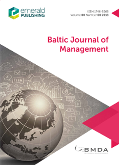 Cover of Baltic Journal of Management