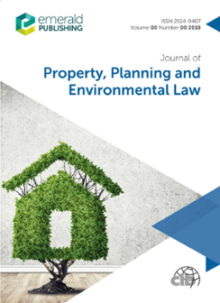 Cover of Journal of Property, Planning and Environmental Law