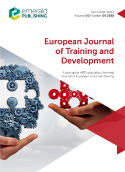 Cover of European Journal of Training and Development