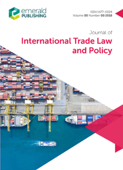 Cover of Journal of International Trade Law and Policy