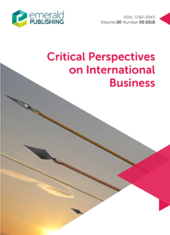 Cover of Critical Perspectives on International Business