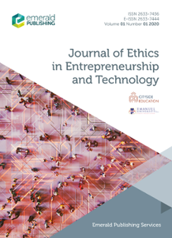 Cover of Journal of Ethics, Entrepreneurship and Technology