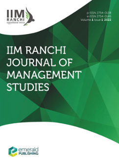 Cover of IIM Ranchi Journal of Management Studies