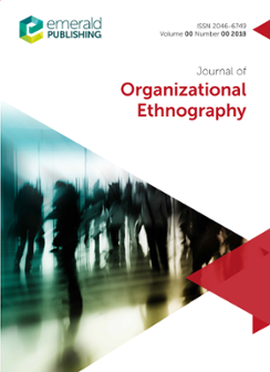 Cover of Journal of Organizational Ethnography